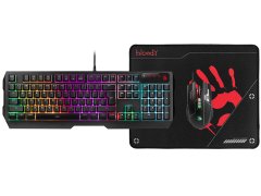 A4Tech Komplet tipkovnice + miške + podloge za miško BLOODY USB B1700 Bloody Bundle Set (B140N +ES7 + BP-50M) USB/ Esports Black (USB)