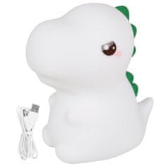 sarcia.eu Mary's Silikonska LED nočna lučka, dinozaver T-REX, za spanje za otroško sobo, USB topla RGB lučka