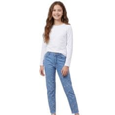 sarcia.eu Džinske hlače z okrasnimi kristali za dekleta, udobne ozke džinske hlače, bombaž