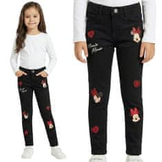 Disney DISNEY Minnie Mouse Črne kavbojke za deklice, udobne hlače za deklice