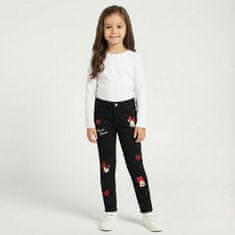 Disney DISNEY Minnie Mouse Črne kavbojke za deklice, udobne hlače za deklice