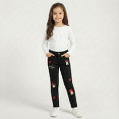 Disney DISNEY Minnie Mouse Črne kavbojke za deklice, udobne hlače za deklice