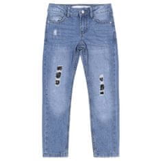 sarcia.eu Džinske hlače z bleščicami za dekleta, udobne ozke džinske hlače, bombaž