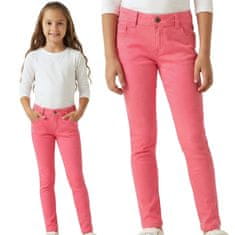 sarcia.eu Roza hlače slim fit za deklice, udobne bombažne hlače za deklice 12-13 let 158 cm