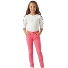 sarcia.eu Roza hlače slim fit za deklice, udobne bombažne hlače za deklice 12-13 let 158 cm