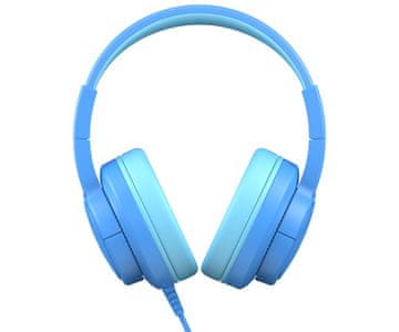 Blackview FITBUDS K1 otroške naglavne slušalke, nastavljive, zložljive, multifunkcijske, mikrofon, 2 načina BOOSTED/SAFE, 3,5mm jack + adapter USB Type-C, modre