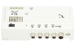 Nedis CATV ojačevalnik/ največje ojačenje 20 dB/ 47 - 694 MHz/ 4 izhodi/ IEC priključek/ bela