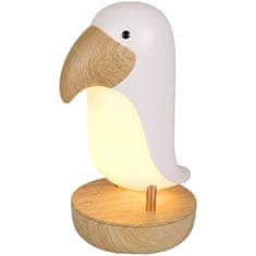 sarcia.eu Mary's LED nočna lučka bel tukan, sobna svetilka z Bluetooth zvočnikom, USB topla svetloba