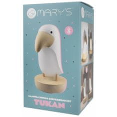 sarcia.eu Mary's LED nočna lučka bel tukan, sobna svetilka z Bluetooth zvočnikom, USB topla svetloba