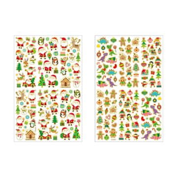 Alltoys Božične nalepke z zlatim robom