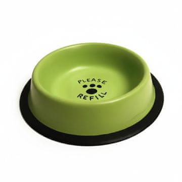 Skleda iz nerjavečega jekla, pastelno zeleni tisk 0,2 l