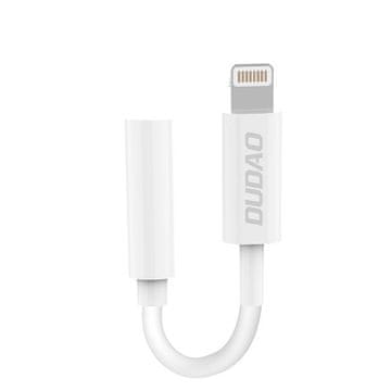 DUDAO Dudao adapter audio prehod za slušalke iz Lightning na mini jack 3,5 mm bel (L16i white)