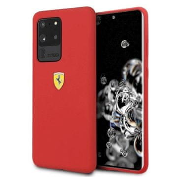 Ferrari Ovitek Ferrari Silicone za Samsung Galaxy S20 Ultra - rdeč