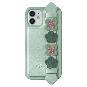 Kingxbar Kingxbar Sweet Series željeni etui okrašeni z originalnimi kristali Swarovski s stojalom iPhone 12 Pro Max zelena