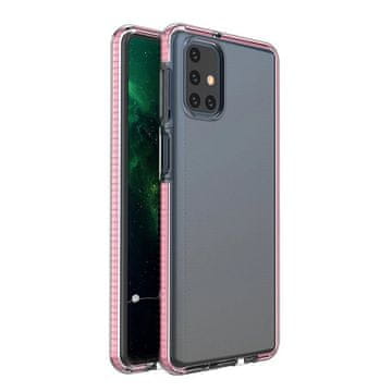 HURTEL Spring Case silikonski ovitek z barvnim okvirjem za Samsung Galaxy M31s svetlo roza