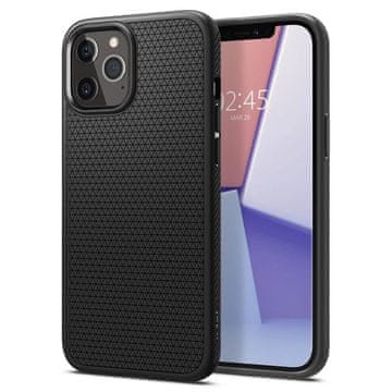 Spigen Ovitek Spigen Liquid Air za iPhone 12 / iPhone 12 Pro - črna mat