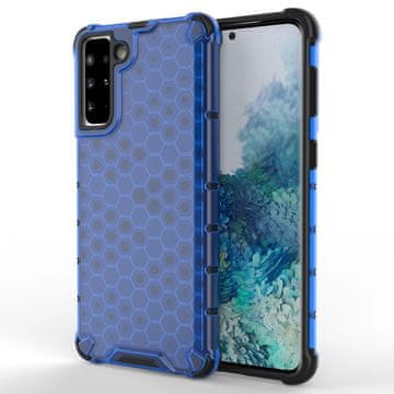 HURTEL Ohišje s satovjem, oklepni ovitek z gelastim okvirjem za Samsung Galaxy S21+ 5G (S21 Plus 5G) modre barve