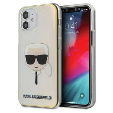 Karl Lagerfeld Etui Karl Lagerfeld Iridescent Karl's Head za iPhone 12 mini - večbarvno