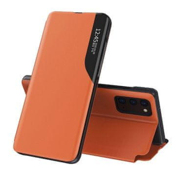 HURTEL Eco Leather View Case elegantna torbica etui z loputo in funkcijo stojala Samsung Galaxy A72 4G oranžna