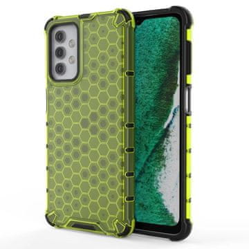 HURTEL Ohišje Honeycomb oklepni ovitek z gelastim okvirjem Samsung Galaxy A32 5G zelene barve