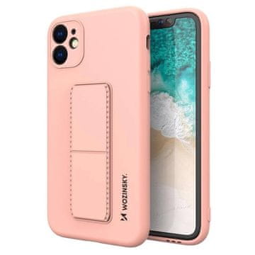 WOZINSKY Wozinsky Kickstand Case silikonski ovitek z oporo iPhone 11 Pro Max roza