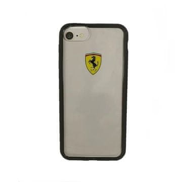 Ferrari Ohišje Ferrari Transparent za iPhone 7 / 8 / SE 2020 / SE 2022 - prosojno-črno