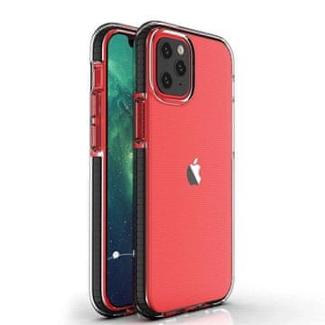 HURTEL Spring Case silikonski ovitek z barvnim okvirjem za iPhone 13 Pro črn