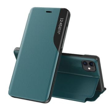 HURTEL Eco Leather View Case elegantna torbica ovitek z loputo in funkcijo stojala iPhone 13 Pro Max zelena