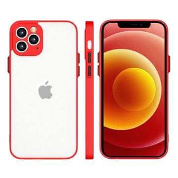HURTEL Milky Case silikonski fleksibilen prosojen ovitek za Xiaomi Redmi Note 10 / Redmi Note 10S rdeč