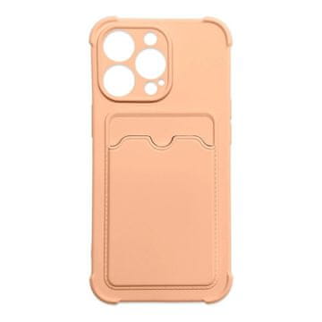HURTEL Card Armor Case etui pokrowiec za iPhone 13 mini denarnica za kartice silikonska oklepna torbica Air Bag roza