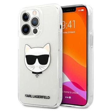Karl Lagerfeld Ovitek Karl Lagerfeld Choupette Head za iPhone 13 Pro Max - prozoren