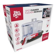 Dirt Devil DD1005 globinski čistilec madežev, 2 nastavka, 330W, belo-rdeč