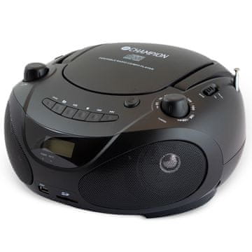 Champion Boombox CD/Radio/MP3/USB Črna