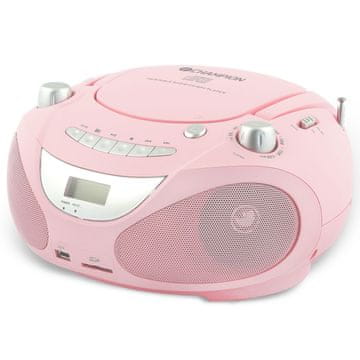 Champion Boombox CD/Radio/MP3/USB roza