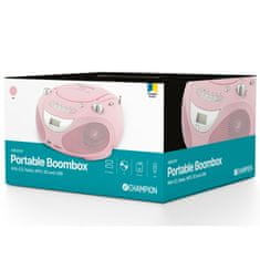 Champion Boombox CD/Radio/MP3/USB roza
