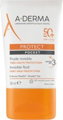 A-Derma Fluid za zaščito pred soncem SPF 50 Protect Pocket (Vey High Protection Invisible Fluid) 30 ml
