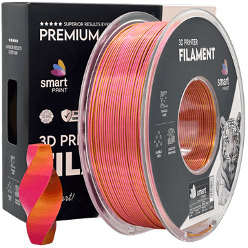 Smart Print Silk PLA Dvojna Barva roza zlata Filament 1.75mm - Smart Print Sijajni Filament za 3D Tisk (1kg Kolut)
