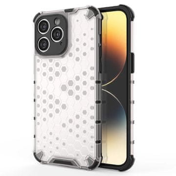 HURTEL Ohišje Honeycomb iPhone 14 Pro Max oklepno hibridno prozorno ohišje