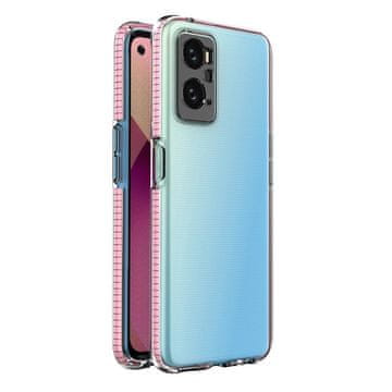 HURTEL Spring Case etui Realme 9i, Oppo A36 / A76 / A96 silikonski ovitek z okvirjem svetlo roza