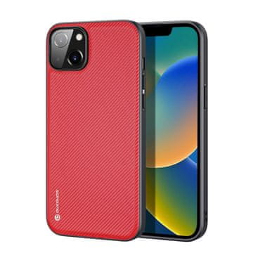 Dux Ducis Dux Ducis Fino etui pokrowiec pokryty nylonowym materiałem iPhone 14 Plus rdeča