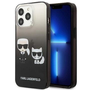 Karl Lagerfeld Etui Karl Lagerfeld Gradient Ikonik Karl&Choupette za iPhone 13 Pro / iPhone 13 - črno