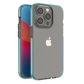 HURTEL Spring Case etui iPhone 14 Pro silikonski ovitek z okvirjem svetlo modra