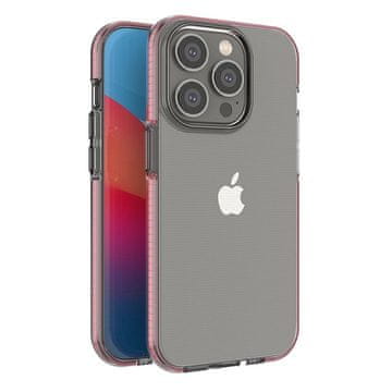 HURTEL Spring Case etui iPhone 14 Pro silikonski ovitek z okvirjem svetlo roza