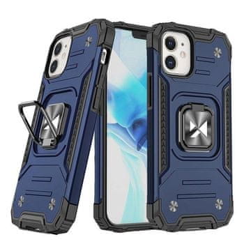 WOZINSKY Wozinsky Ring Armor etui iPhone 14 Plus oklepni ovitek držalo magnetni obroček modre barve