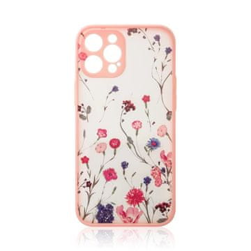 HURTEL Oblikovana torbica za iPhone 12 Pro Max, ovitek z rožami, roza