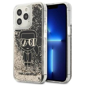 Karl Lagerfeld Ovitek Karl Lagerfeld Liquid Glitter Gatsby za iPhone 13 Pro / iPhone 13 - črn