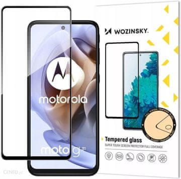 slomart Wozinsky Full Glue kaljeno steklo Moto G51 za celoten zaslon z okvirjem črno