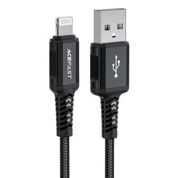 slomart Acefast kabel MFI USB - Lightning 1,8m, 2,4A črn (C4-02 A Black)