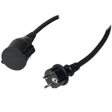 LogiLink Podaljšek kabel Grounded Outdoor Black 5m
