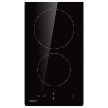 TESLA HV3201MB steklokeramična plošča, na dotik, 2 coni, 9 stopenj moči, 3300 kW